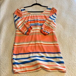 Colorful 3/4 sleeve dress